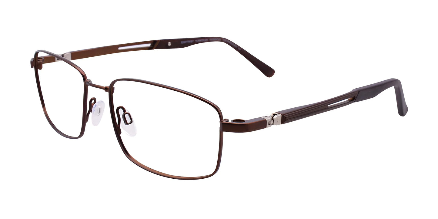 Clip & Twist CT238 Eyeglasses with Clip-on Sunglasses Matt Bronze