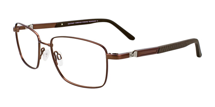 Clip & Twist CT247 Eyeglasses with Clip-on Sunglasses | Size 53 / Satin Dark Brown