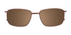 Clip & Twist CT247 Eyeglasses with Clip-on Sunglasses | Size 53 / Satin Dark Brown