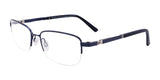 Clip & Twist CT255 Eyeglasses with Clip-on Sunglasses Satin Blue