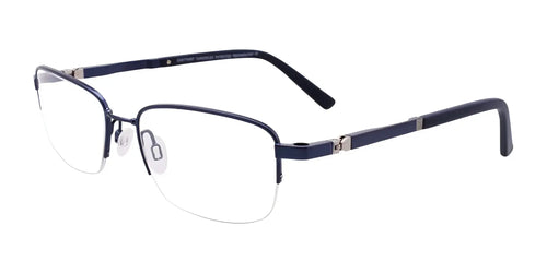 Clip & Twist CT255 Eyeglasses with Clip-on Sunglasses / Size 53 / Satin Blue