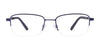 Clip & Twist CT255 Eyeglasses with Clip-on Sunglasses | Size 53 / Satin Blue