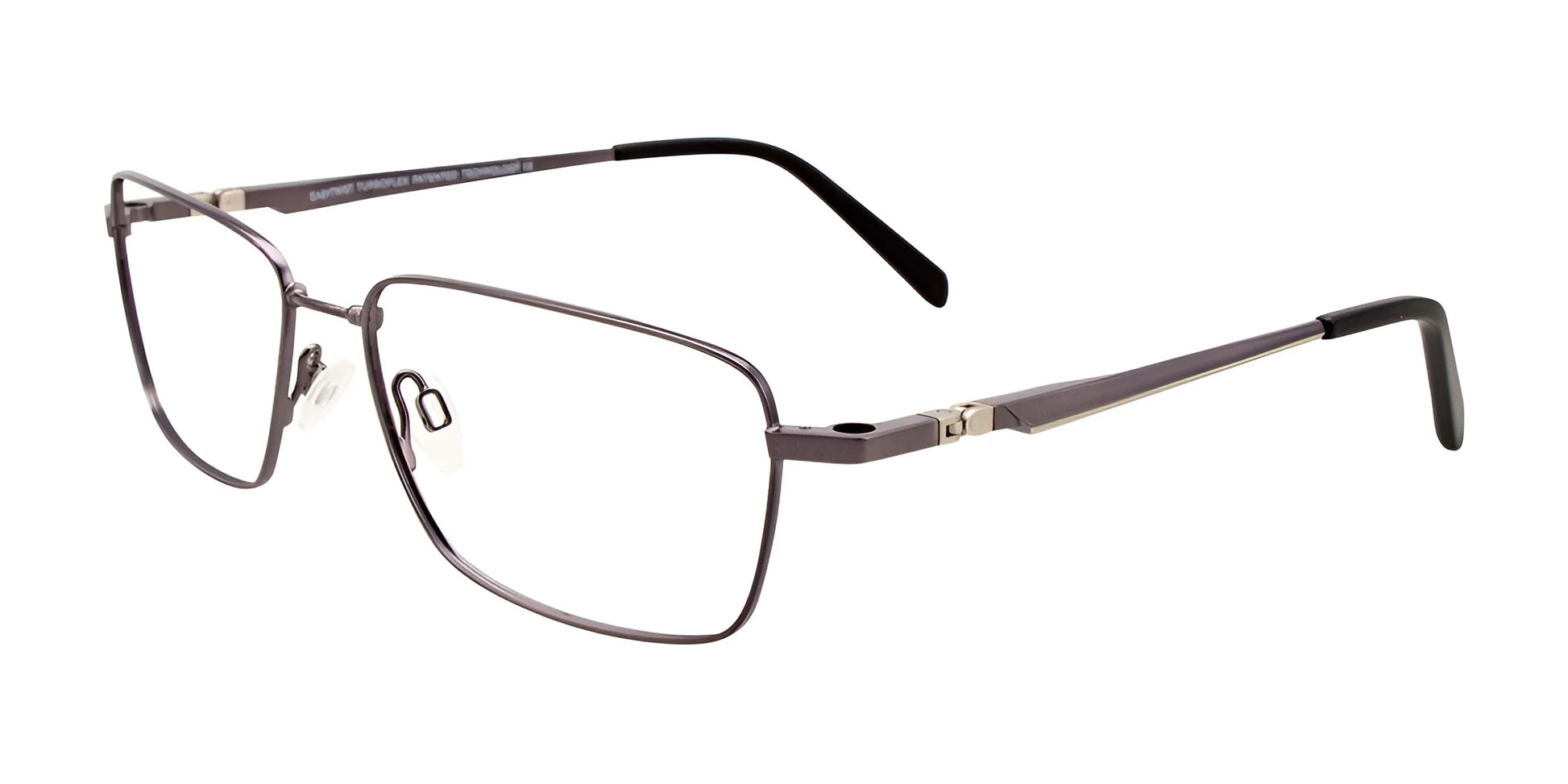 Clip & Twist CT257 Eyeglasses with Clip-on Sunglasses Satin Dark Grey