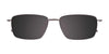 Clip & Twist CT257 Eyeglasses with Clip-on Sunglasses | Size 55 / Satin Dark Blue