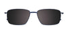 Clip & Twist CT257 Eyeglasses with Clip-on Sunglasses | Size 55 / Satin Dark Blue