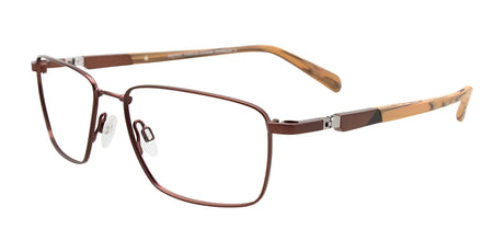 Clip & Twist CT258 Eyeglasses with Clip-on Sunglasses Matt Dark Brown