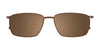 Clip & Twist CT258 Eyeglasses with Clip-on Sunglasses | Size 54 / Matt Dark Brown