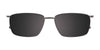 Clip & Twist CT258 Eyeglasses with Clip-on Sunglasses | Size 54 / Matt Dark Brown