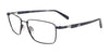 Clip & Twist CT258 Eyeglasses with Clip-on Sunglasses | Size 54 / Satin Dark Blue
