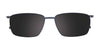 Clip & Twist CT258 Eyeglasses with Clip-on Sunglasses | Size 54 / Matt Dark Brown
