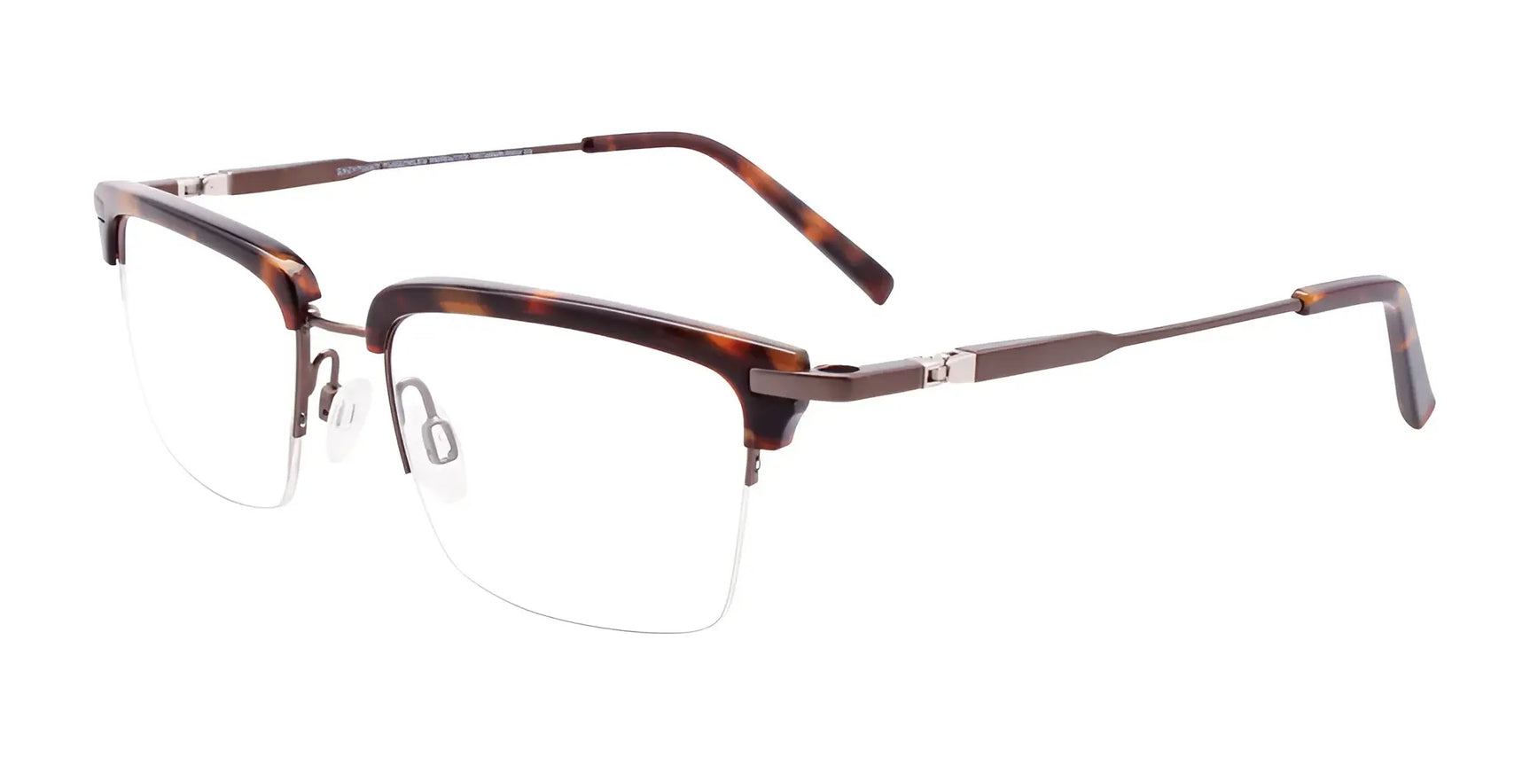 Clip & Twist CT260 Eyeglasses with Clip-on Sunglasses Demi Amber & Dark Grey