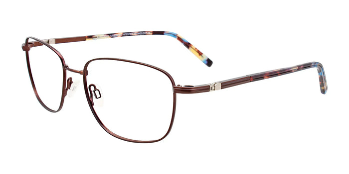 Clip & Twist CT261 Eyeglasses with Clip-on Sunglasses | Size 55 / Satin Dark Brown