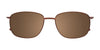 Clip & Twist CT261 Eyeglasses with Clip-on Sunglasses | Size 55 / Satin Dark Brown