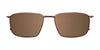 Clip & Twist CT262 Eyeglasses with Clip-on Sunglasses | Size 53 / Matt Dark Brown