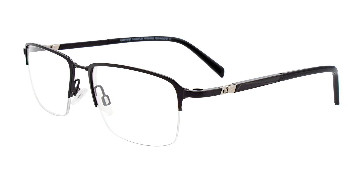 Clip & Twist CT262 Eyeglasses with Clip-on Sunglasses Matt Black