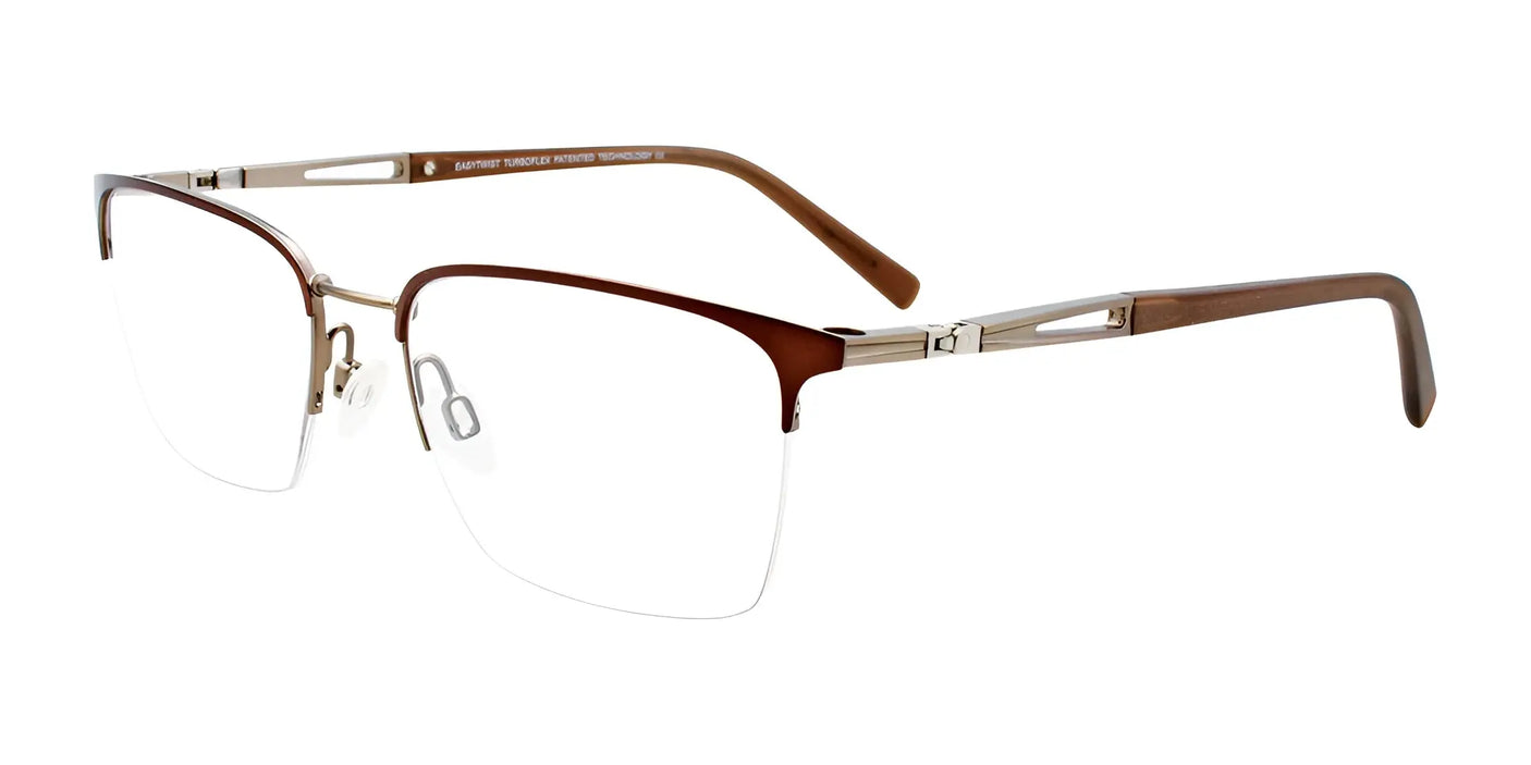 Clip & Twist CT263 Eyeglasses with Clip-on Sunglasses Matt Brown & Matt Light Gold