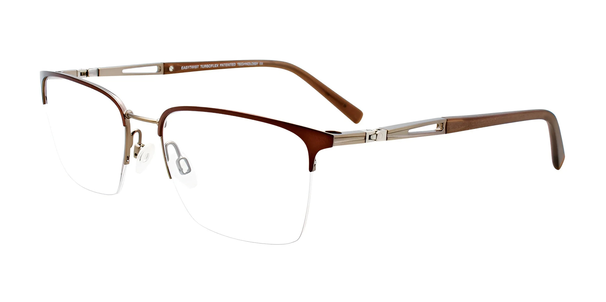 Clip & Twist CT263 Eyeglasses with Clip-on Sunglasses Matt Brown & Matt Light Gold