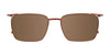 Clip & Twist CT263 Eyeglasses with Clip-on Sunglasses | Size 52 / Matt Brown & Matt Light Gold