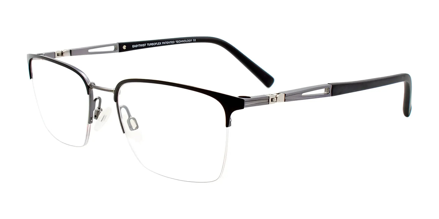 Clip & Twist CT263 Eyeglasses with Clip-on Sunglasses Matt Black & Matt Grey