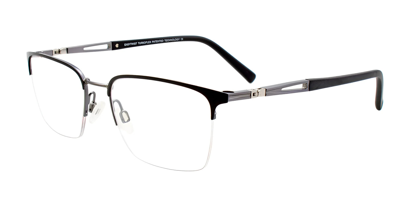 Clip & Twist CT263 Eyeglasses with Clip-on Sunglasses Matt Black & Matt Grey