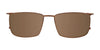 Clip & Twist CT264 Eyeglasses with Clip-on Sunglasses | Size 58 / Matt Brown
