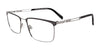 Clip & Twist CT264 Eyeglasses with Clip-on Sunglasses | Size 58 / Matt Steel & Mattblack
