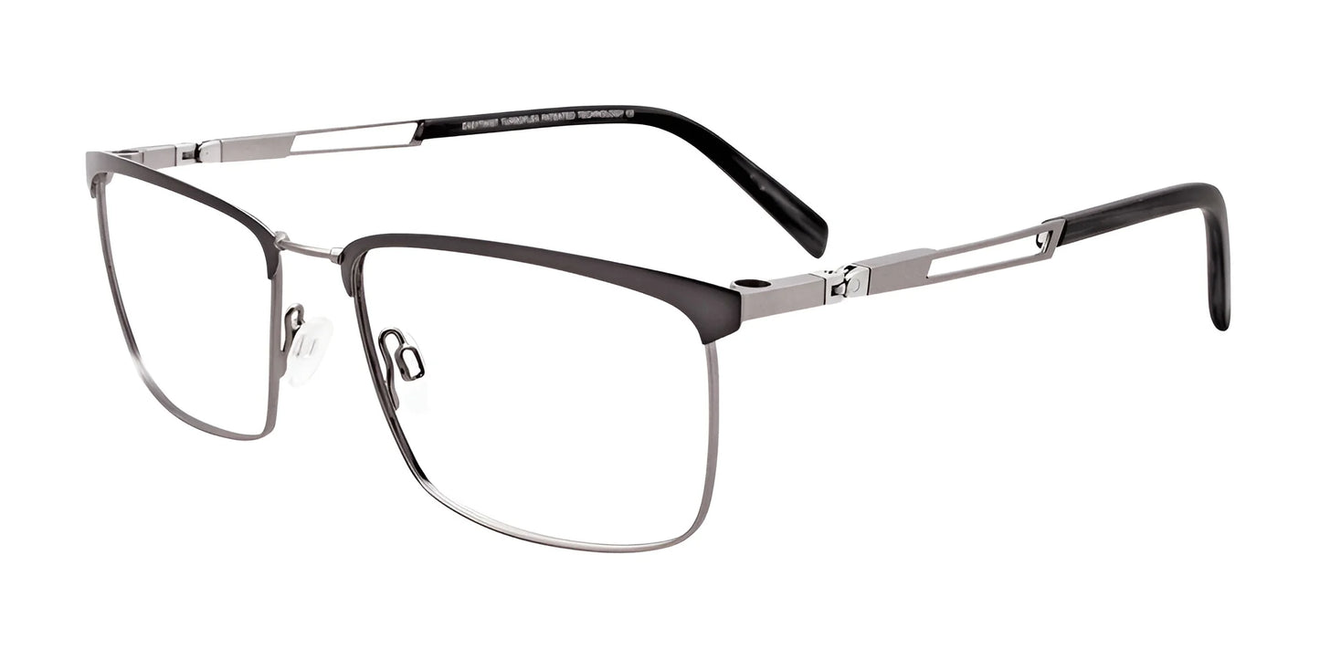 Clip & Twist CT264 Eyeglasses with Clip-on Sunglasses Matt Steel & Mattblack