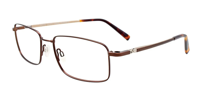 Clip & Twist CT265 Eyeglasses with Clip-on Sunglasses | Size 58 / Matt Dark Brown