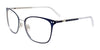 Clip & Twist CT267 Eyeglasses with Clip-on Sunglasses | Size 53 / Matt Navy & Silver