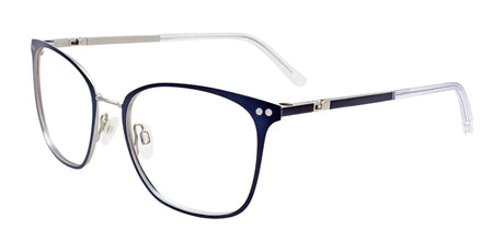 Clip & Twist CT267 Eyeglasses with Clip-on Sunglasses Matt Navy & Silver