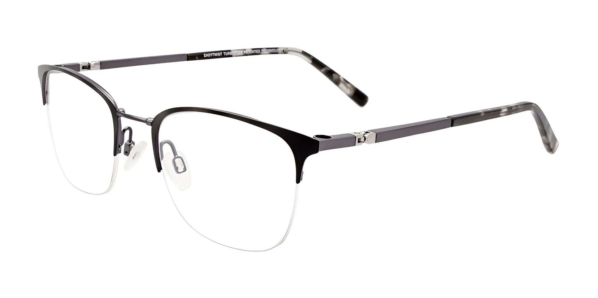 Clip & Twist CT268 Eyeglasses with Clip-on Sunglasses Matt Demi Grey & Steel