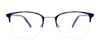 Clip & Twist CT268 Eyeglasses with Clip-on Sunglasses | Size 50 / Matt Demi Blue & Steel Blue
