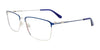 Clip & Twist CT269 Eyeglasses with Clip-on Sunglasses | Size 56 / Satin Blue & Silver