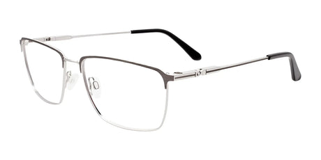 Clip & Twist CT269 Eyeglasses with Clip-on Sunglasses Satin Steel