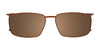 Clip & Twist CT270 Eyeglasses with Clip-on Sunglasses | Size 56 / Matt Brown & Light Brown