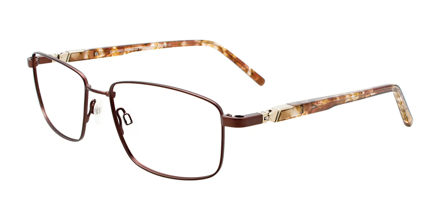 Clip & Twist CT271 Eyeglasses with Clip-on Sunglasses Satin Dark Brown / Brown Marbled