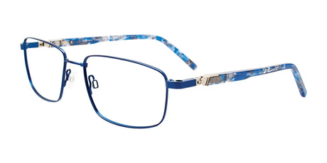 Clip & Twist CT271 Eyeglasses with Clip-on Sunglasses Satin Blue / Blue & Grey Marbled