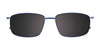 Clip & Twist CT271 Eyeglasses with Clip-on Sunglasses | Size 55 / Satin Blue/Blue & Grey Marbled