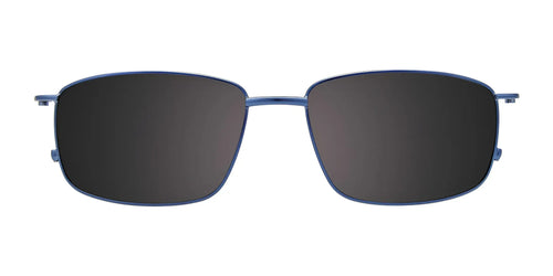 Clip & Twist CT271 Eyeglasses with Clip-on Sunglasses / Size 55 / Satin Blue/Blue & Grey Marbled