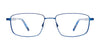 Clip & Twist CT271 Eyeglasses with Clip-on Sunglasses | Size 55 / Satin Blue/Blue & Grey Marbled