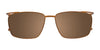 Clip & Twist CT272 Eyeglasses with Clip-on Sunglasses | Size 54 / Crystal & Matt Dark Grey