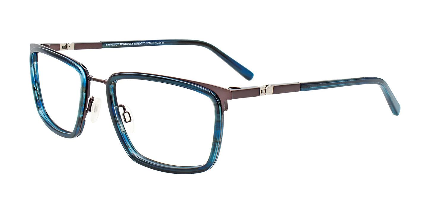 Clip & Twist CT272 Eyeglasses Dark Blue Marb & Matt Dk Grey