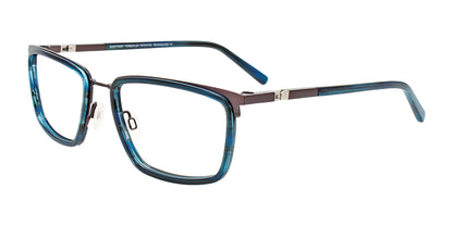 Clip & Twist CT272 Eyeglasses with Clip-on Sunglasses Dark Blue Marb & Matt Dk Grey