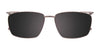Clip & Twist CT272 Eyeglasses with Clip-on Sunglasses | Size 54 / Crystal & Matt Dark Grey