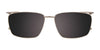 Clip & Twist CT272 Eyeglasses with Clip-on Sunglasses | Size 54 / Crystal & Matt Dark Grey