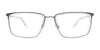 Clip & Twist CT272 Eyeglasses with Clip-on Sunglasses | Size 54 / Crystal & Matt Dark Grey