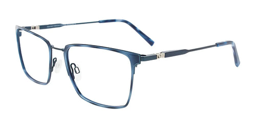 Clip & Twist CT273 Eyeglasses with Clip-on Sunglasses / Size 54 / Demi Blue & Mat Blue/Mat Blue