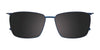 Clip & Twist CT273 Eyeglasses with Clip-on Sunglasses | Size 54 / Demi Blue & Mat Blue/Mat Blue