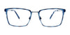 Clip & Twist CT273 Eyeglasses with Clip-on Sunglasses | Size 54 / Demi Blue & Mat Blue/Mat Blue