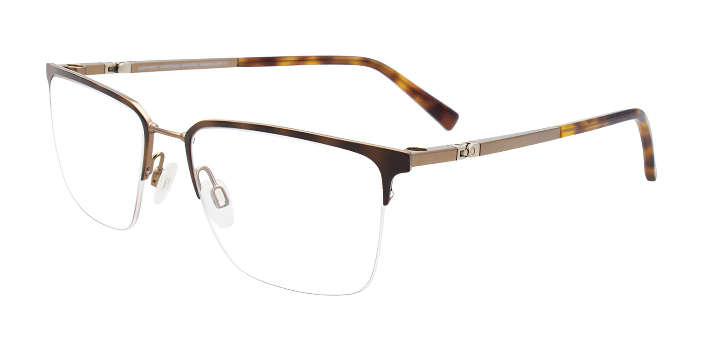 Clip & Twist CT274 Eyeglasses with Clip-on Sunglasses Matt Demi Brown & Matt Gold